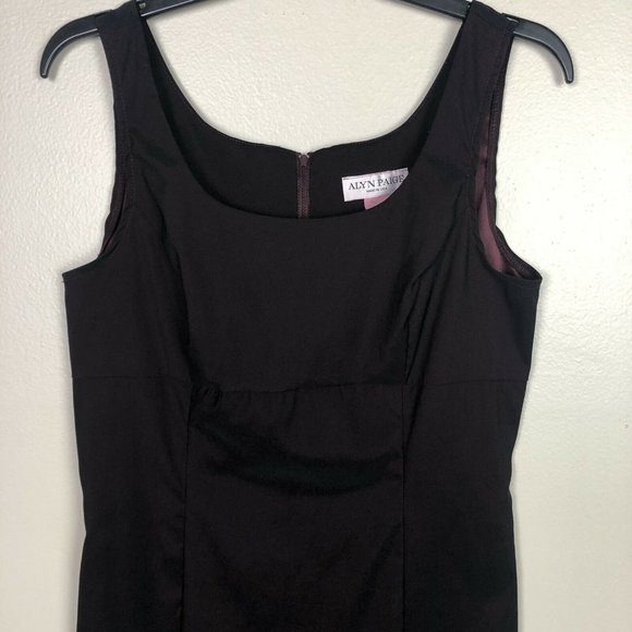 Alyn Paige Burgundy Iridescent Stretch Sheath Mini Dress Size 10 Sleeveless - Picture 3 of 10
